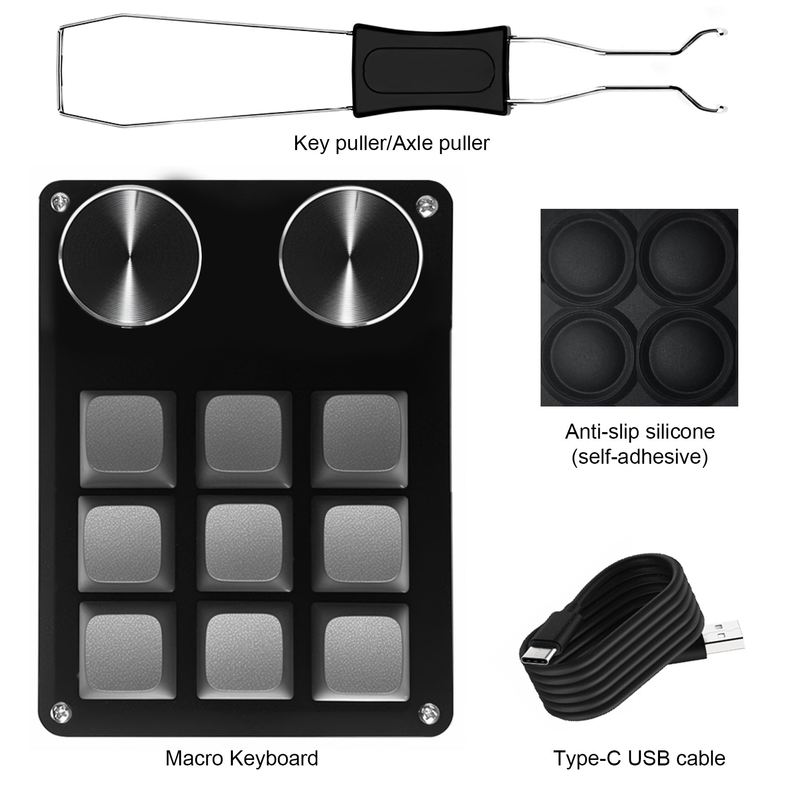 DIY macro keyboard, programmable, mini mechanical keyboard, 9 keys and 2 buttons customized